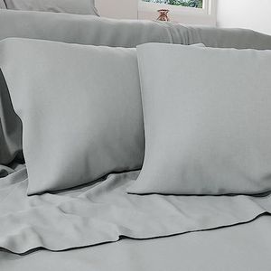 PETTI Artigiani Italiani - Percal beddengoed, lakens voor tweepersoonsbed, katoen, perkal, beddengoedset voor tweepersoonsbed, grijs beddengoed, 100% Made in Italy