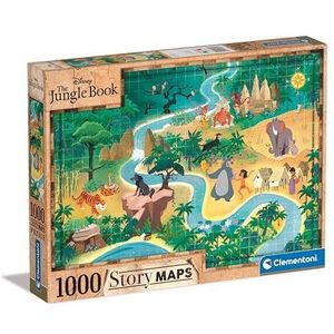 Clementoni - Disney The Jungle Book Collection Book-puzzel van 1000 stukjes, horizontaal, plezier voor volwassenen, Made in Italy, meerkleurig, 39816