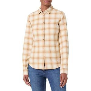 Fjallraven 89833-113-196 Övik Flannel Shirt W Shirt Dames Chalk White-Dune Beige Maat XXS, Chalk White-Dune Beige, XXS