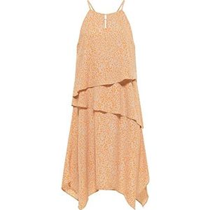 EYOTA Midi-jurk voor dames, oranje beige, M