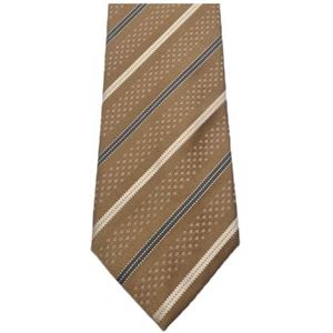 MARCO PASCALI Zijden jacquard stropdas, beige, schep 8 cm voor heren