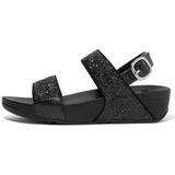 Fitflop Dames Lulu Glitter Rugband Sandalen, Zwart Glitter, 40 EU