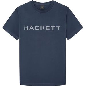 Hackett London Essential T-shirt voor heren, Blauw (zwart/grijs), 3XL