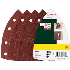 Bosch Home and Garden 25-delige schuurbladenset (diverse materialen, korrel 40/80/120/180, 11 gaten, accessoire multischuurmachine)