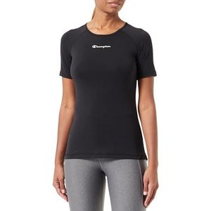 Champion Athletic C-Sport W-Stretch Blended Poly Tencel Jersey S-s Regular T-shirt voor dames, zwart., S