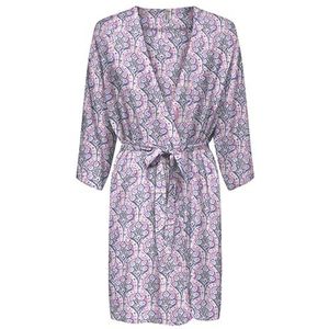 ONLY Dames Onlnova Life Vis Thea Kh Dress AOP, Honeysuckle, L