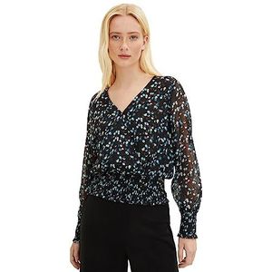 TOM TAILOR Denim Dames chiffon blouse 1034278, 30708 - Sparkling Dots Print, XL