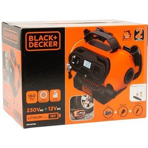Black & Decker BDCINF18N-QS 11.0 Bar Compressor/Luchtpomp, 12V/230V-aansluiting of 18V accu