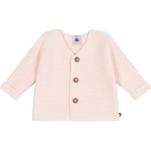 Petit Bateau Gebreid vest voor baby, roze, 18 Maanden