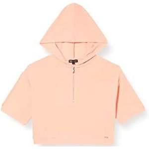 IKKS Sweatshirt met capuchon voor meisjes, Neon koraal., 8 Jaren