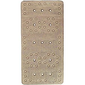 Splash Home Deluxe Softee badmat, antislip, extra lange douchemat met 58 zuignappen en afvoergaten, badmat voor badkuip, 36 l x 17 W, machinewasbaar, pvc-schuim - taupe