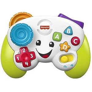 Fisher-Price HXB62 Leerplezier, speelcontroller voor baby's en peuters, groen, videogame-dummy met muziek en lichtfunctie voor baby's vanaf 6 maanden, Duitse versie