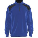 Blaklader 335311588599XS sweater met halve rits 2-kleuren, korenbloemblauw/zwart, maat XS