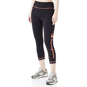 Champion Athletic C-Sport Quick Dry Big Logo High Waist Capri Leggings, Zwart, S Vrouwen