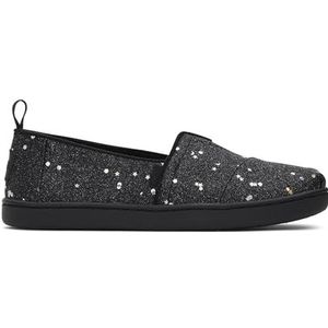 TOMS Klassieke Alpargata Loafer voor meisjes, Zwarte kosmische glitter, 1.5 UK