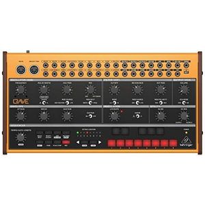 Behringer CRAVE Analoge semi-modulaire synthesizer met 3340 VCO, klassieke ladder filter, 32-staps sequencer en 16-stemmige poly chain