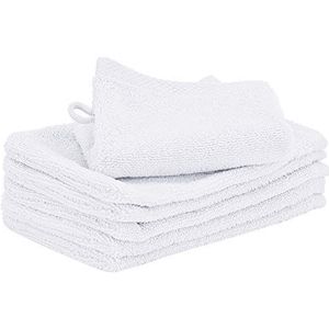 Heckett Lane Bath Wash Cloth, 100% Cotton, White, 16 x 21 Cm, 6.0 Pieces