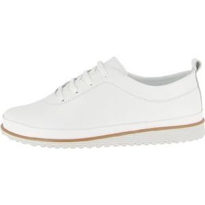 Andrea Conti - Lage Sneakers - Wit - Rundleer - Uitneembare Binnenzool