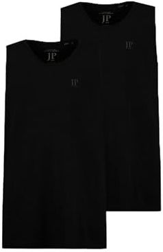 JP1880 - Shirt - Zwart - 2 Pack - Mouwloos