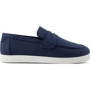 TOMS Oliver Loafer Flat voor jongens, Navy Nubuck Pu, 35 EU