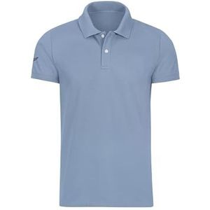 Trigema Poloshirt voor heren, slim fit (figuurbenadrukkend), met kraag en korte knoopsluiting - 627604, parelblauw, M