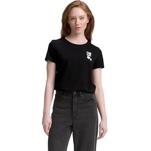 TOM TAILOR Denim T-shirt voor dames, 14482 - Deep Black, XL
