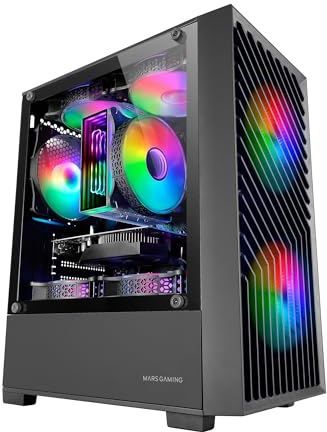 Mars Gaming - MC-VORTEX - PC Behuizing - Zwart - MicroATX - Gehard Glas