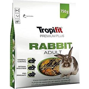 RABBIT ADULT PREMIUM PLUS 750 g - Voer voor Volwassen Konijnen met Groenten en Kruiden