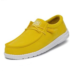 Hey Dude Wally Slub Canvas Moccasin, Empire Yellow, 40 EU, Empire Yellow, 40 EU