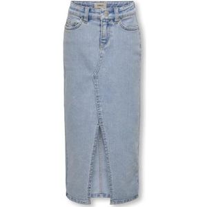 KIDS ONLY Meisjes Kogsiri Front Slit Rok DNM Gua Rok, blauw (light blue denim), 164 cm