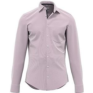 Seidensticker Heren Shaped Fit Shirt met lange mouwen, donkerrood, 44