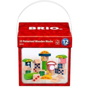 BRIO 30112 Baustein-Box - Farbenfrohe Holzbausteine mit Lernfunktionen in praktischer Aufbewahrungsbox - Empfohlen ab 12 Monaten