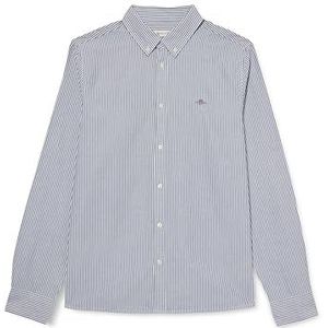 GANT Unisex Kids Oxford Striped B.d. Shirt hemd met button-down-kraag, Persian Blue., 134-140