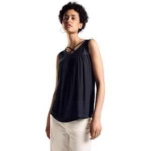 STREET ONE Top met kant, blauw (deep blue), 38