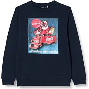 NAME IT Jongens NLMOLUF Cocacola Sweat UNB BFU Sweatshirt, Navy Blazer/Detail:Truck, 170