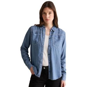 CECIL lyocell blouse, blauw, L