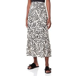 TOM TAILOR Dames Maxi rok met all-over print 1031673, 29963 - Beige Abstract Waves Design, 46