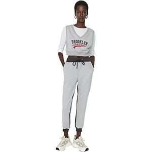 Trendyol Dames TWOAW20EA0160 Joggingbroek, Grijs, XS, Grijs, XS