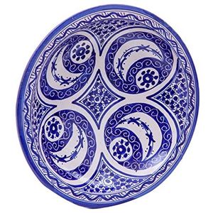 Biscottini Decoratieve borden 40,5 x 40,5 x 11,5 cm | keramische borden van Marokkaans handwerk | keukendecoraties | handbeschilderde decoratieve borden