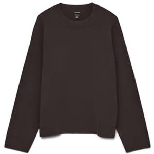 VERO MODA Vmsilje Ls O-Neck Boxy Pullover Noos, chocolade taart, XL