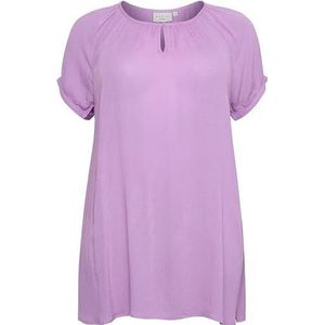 Kaffe Curve Kcami SS Tunic Shirt voor dames, Lupine, 48 grote maten