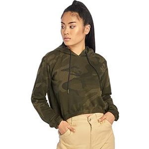 Urban Classics Damestrui met capuchon Camo Cropped Hoody