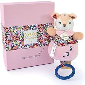 Doudou et Compagnie - Boh'aime DC4022 muziekdoos, roze, 20 cm, geboortecadeau, mooie geschenkdoos