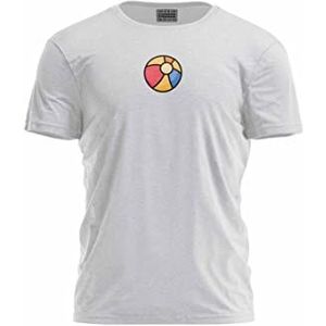 Bona Basics, Digitaal bedrukt, basic T-shirt voor heren,%70 katoen%30 polyester, grijs, casual, herentops, maat: L, Grijs, L