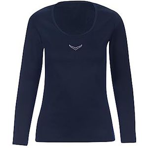 Trigema - Longsleeve - Navy - Shirt met Lange Mouwen en Kristallen