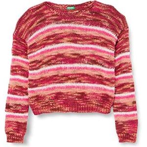 United Colors of Benetton Tricot G/C M/L 118EQ102J trui, meerkleurig base rood 7A2, El meisje