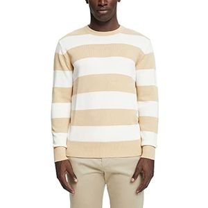 ESPRIT Collection Pullover met strepenpatroon, Crèam beige, M