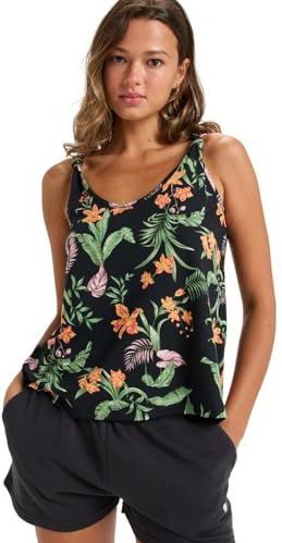 Roxy Gebreide top V-hals ONDER UW SPELL PRINTED Jonge Dames Zwart XL