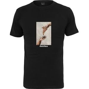 Mister Tee God Given Pizza Tee T-shirt voor heren, zwart, 5XL