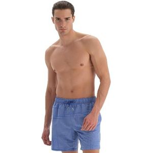 Dagi Heren bedrukte zwemshorts, blauw, XL